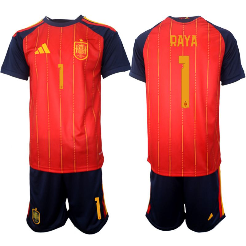 Men 2026 World Cup National Team Spain home red #1 Soccer Jersey